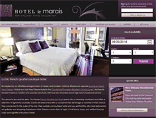 Tablet Screenshot of hotellemarais.com